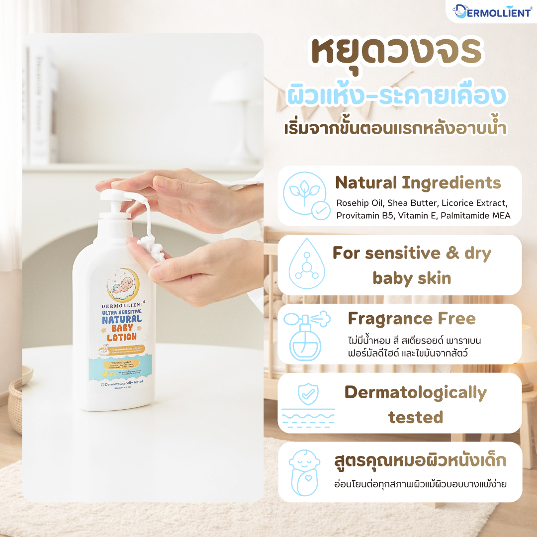 Dermollient baby lotion